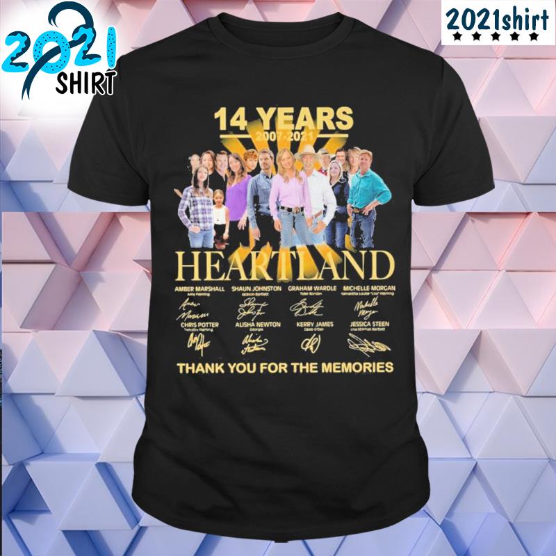 14 years heartland thank you for the memories shirt
