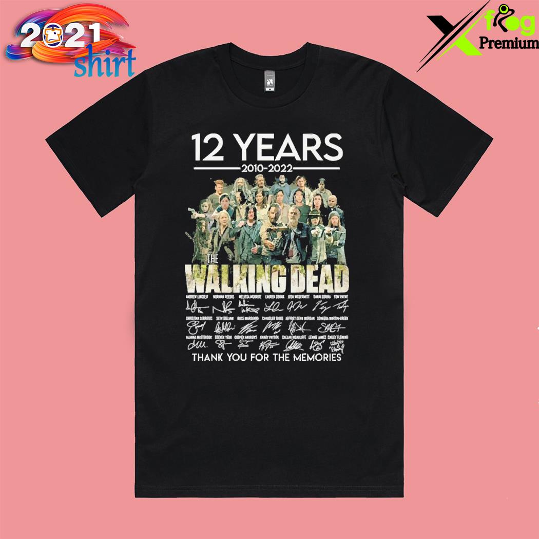 12 years 2010 2022 the walking dead thank you for the memories shirt