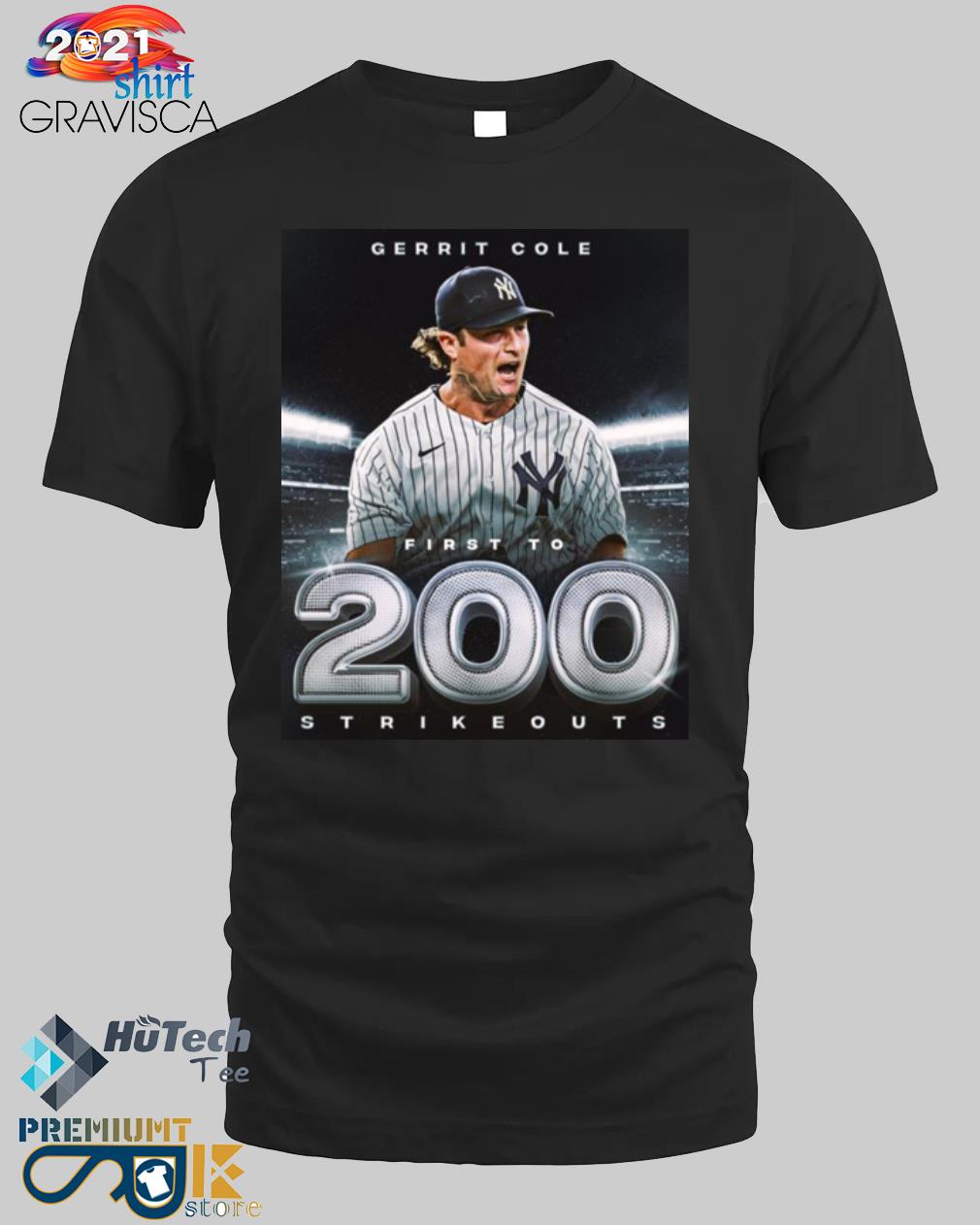 2022 gerrit cole first to 200 strikeouts new york yankees shirt